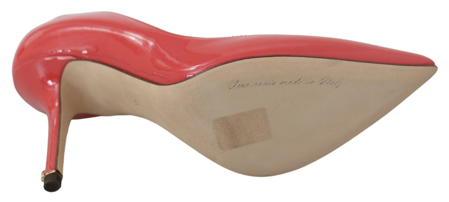 Escarpins Dolce & Gabbana en cuir verni rose foncé