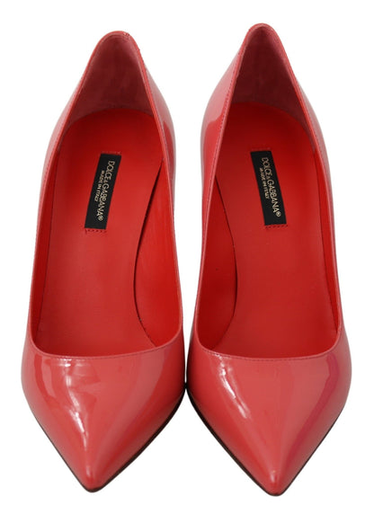 Escarpins Dolce & Gabbana en cuir verni rose foncé