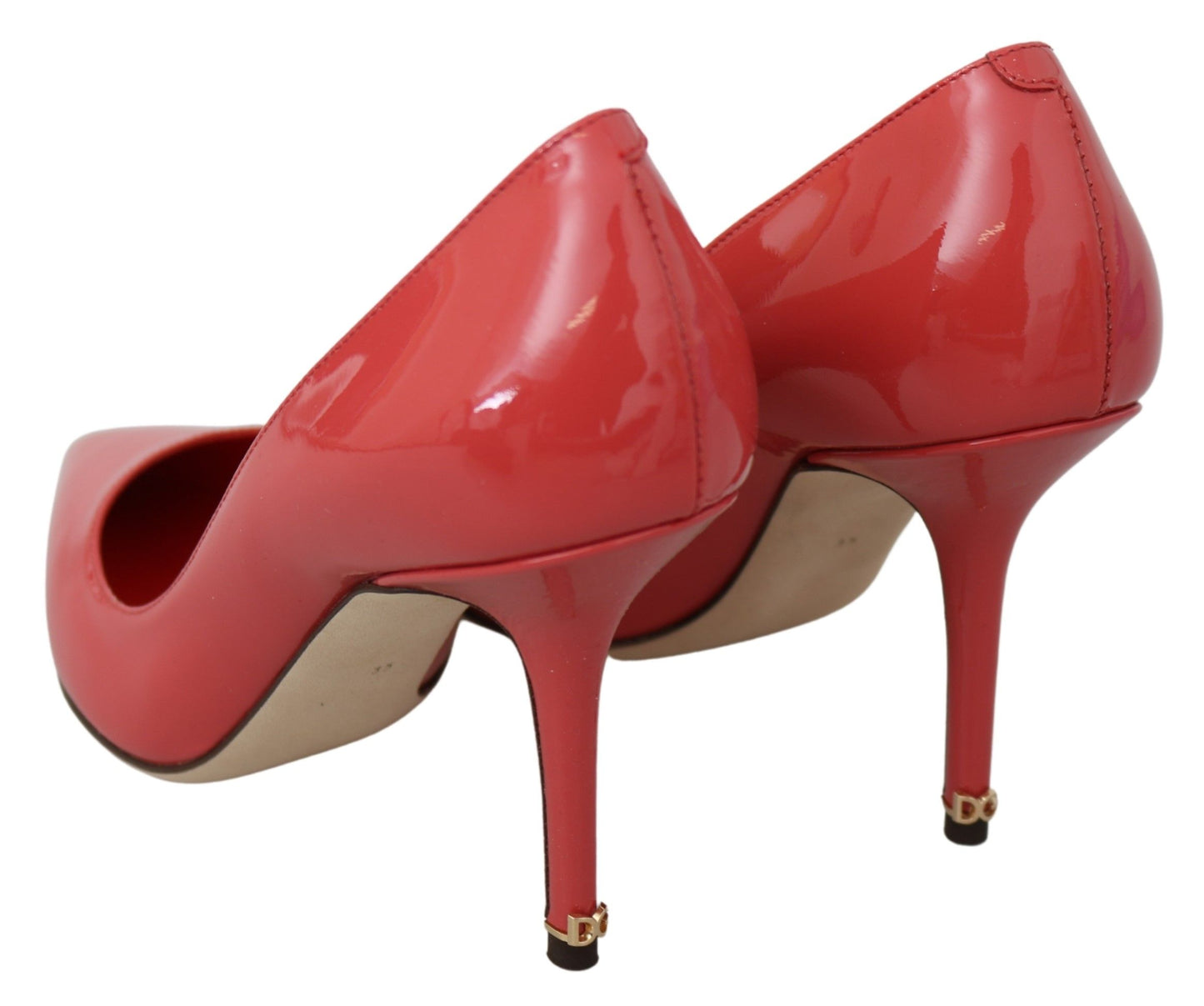 Escarpins Dolce & Gabbana en cuir verni rose foncé