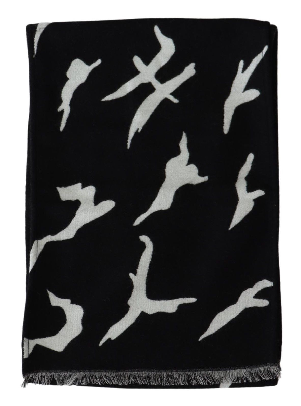 Bufanda envolvente de lana unisex Givenchy negra y blanca para invierno