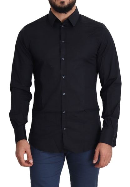 Chemise Habillée Dolce & Gabbana GOLD en Coton Bleu