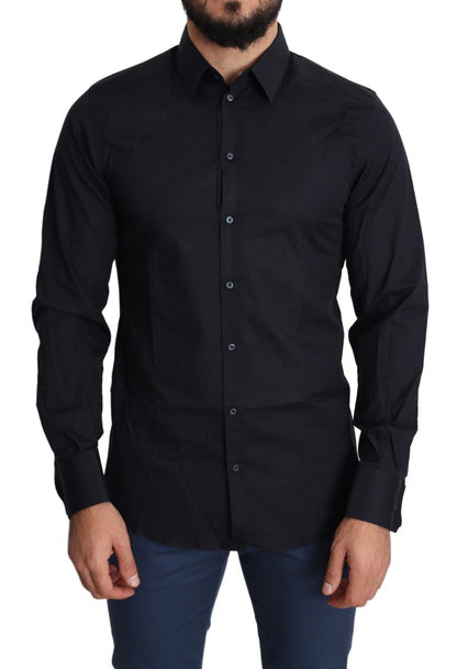 Chemise Habillée Dolce & Gabbana GOLD en Coton Bleu