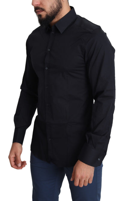 Chemise Habillée Dolce & Gabbana GOLD en Coton Bleu