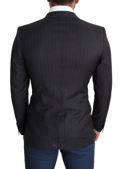 Manteau croisé Dolce & Gabbana en laine noire Blazer MARTINI