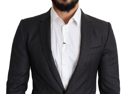 Manteau croisé Dolce & Gabbana en laine noire Blazer MARTINI