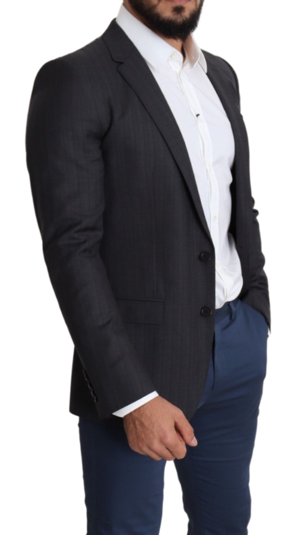 Manteau croisé Dolce & Gabbana en laine noire Blazer MARTINI