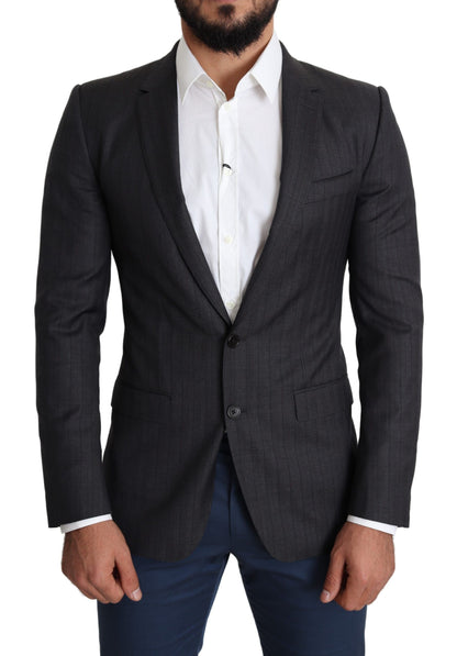 Manteau croisé Dolce & Gabbana en laine noire Blazer MARTINI