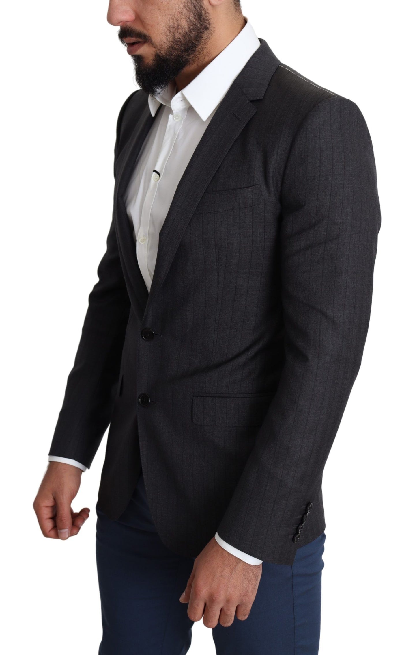 Manteau croisé Dolce & Gabbana en laine noire Blazer MARTINI