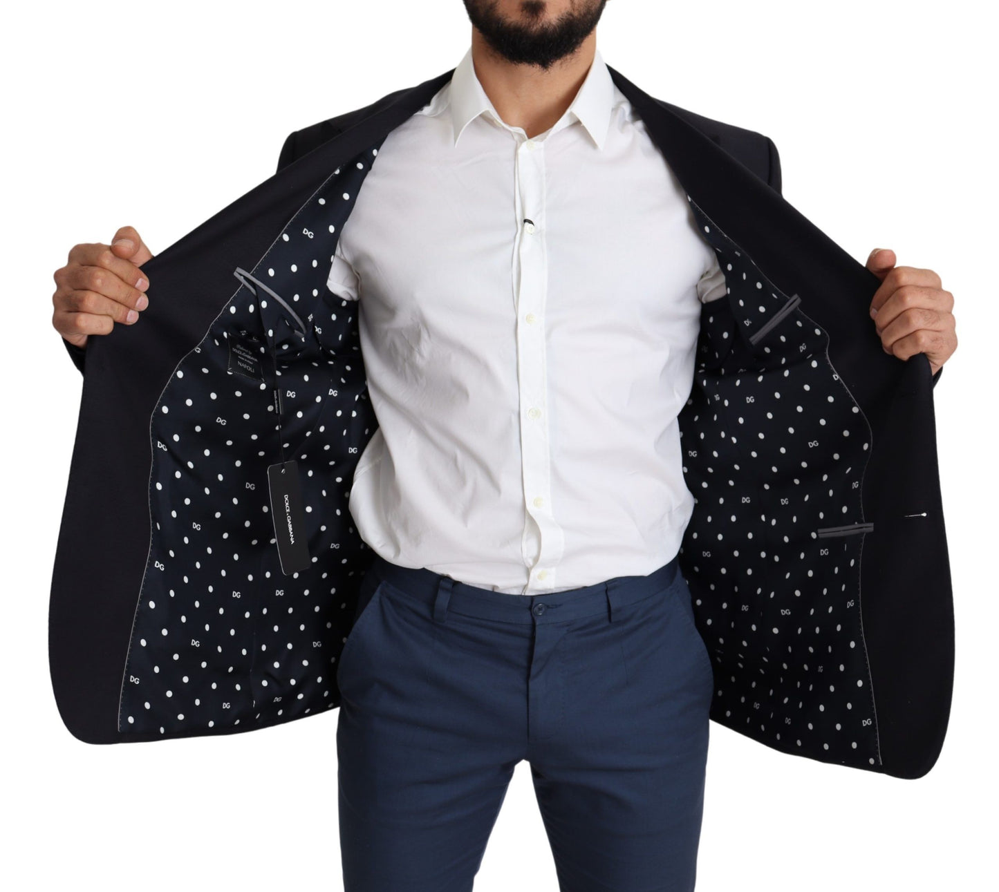 Blazer NAPOLI Dolce & Gabbana en laine noire à simple boutonnage