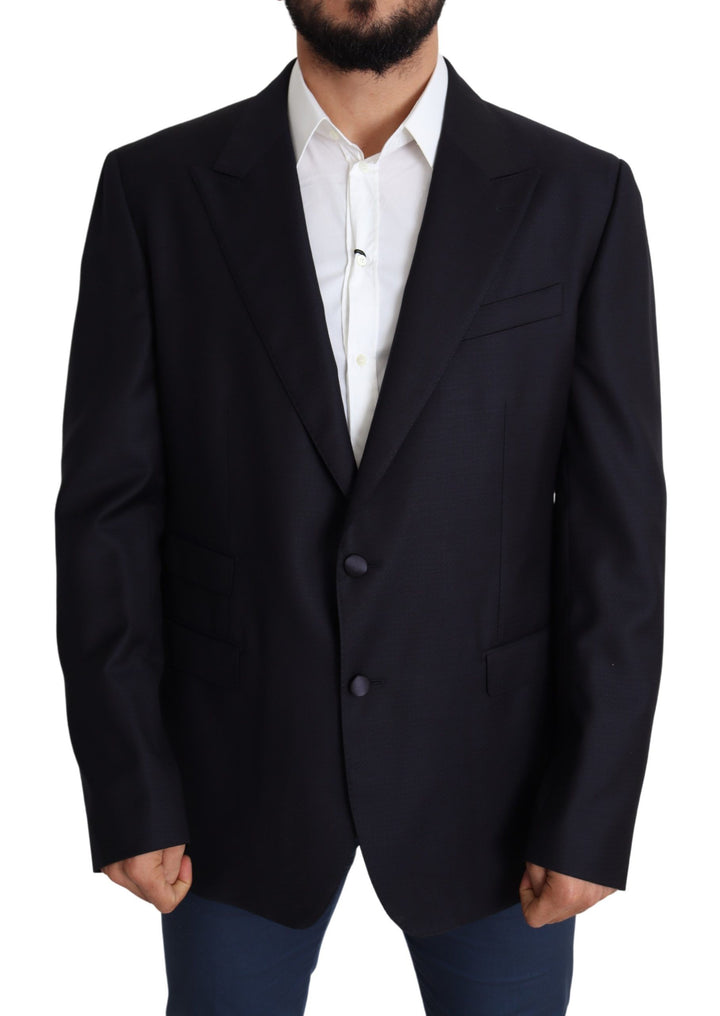 Blazer NAPOLI de lana negra de botonadura sencilla de Dolce & Gabbana
