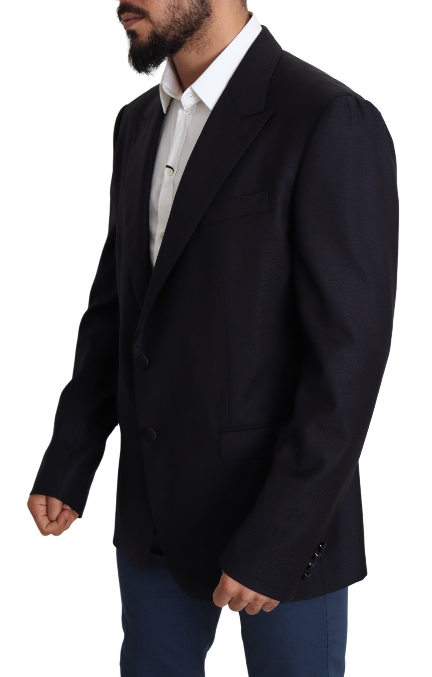 Blazer NAPOLI Dolce & Gabbana en laine noire à simple boutonnage