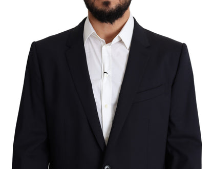 Dolce & Gabbana Manteau Homme en Laine Stretch Noir MARTINI Blazer