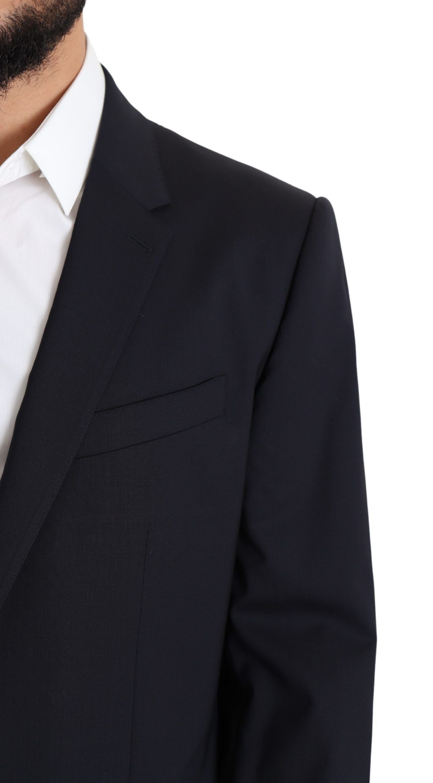 Dolce & Gabbana Manteau Homme en Laine Stretch Noir MARTINI Blazer