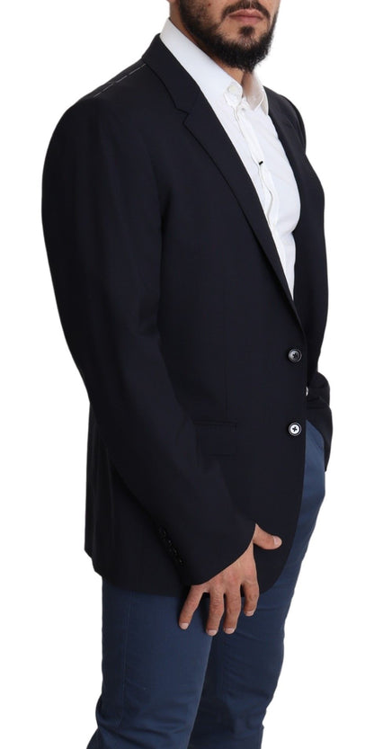 Dolce & Gabbana Manteau Homme en Laine Stretch Noir MARTINI Blazer