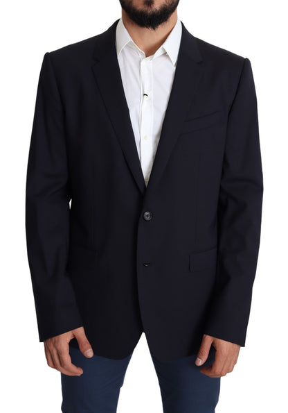 Dolce & Gabbana Manteau Homme en Laine Stretch Noir MARTINI Blazer