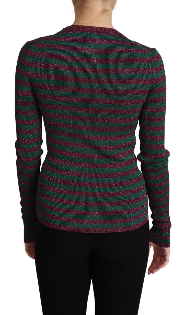 Suéter Dolce & Gabbana de cuello redondo con rayas multicolores