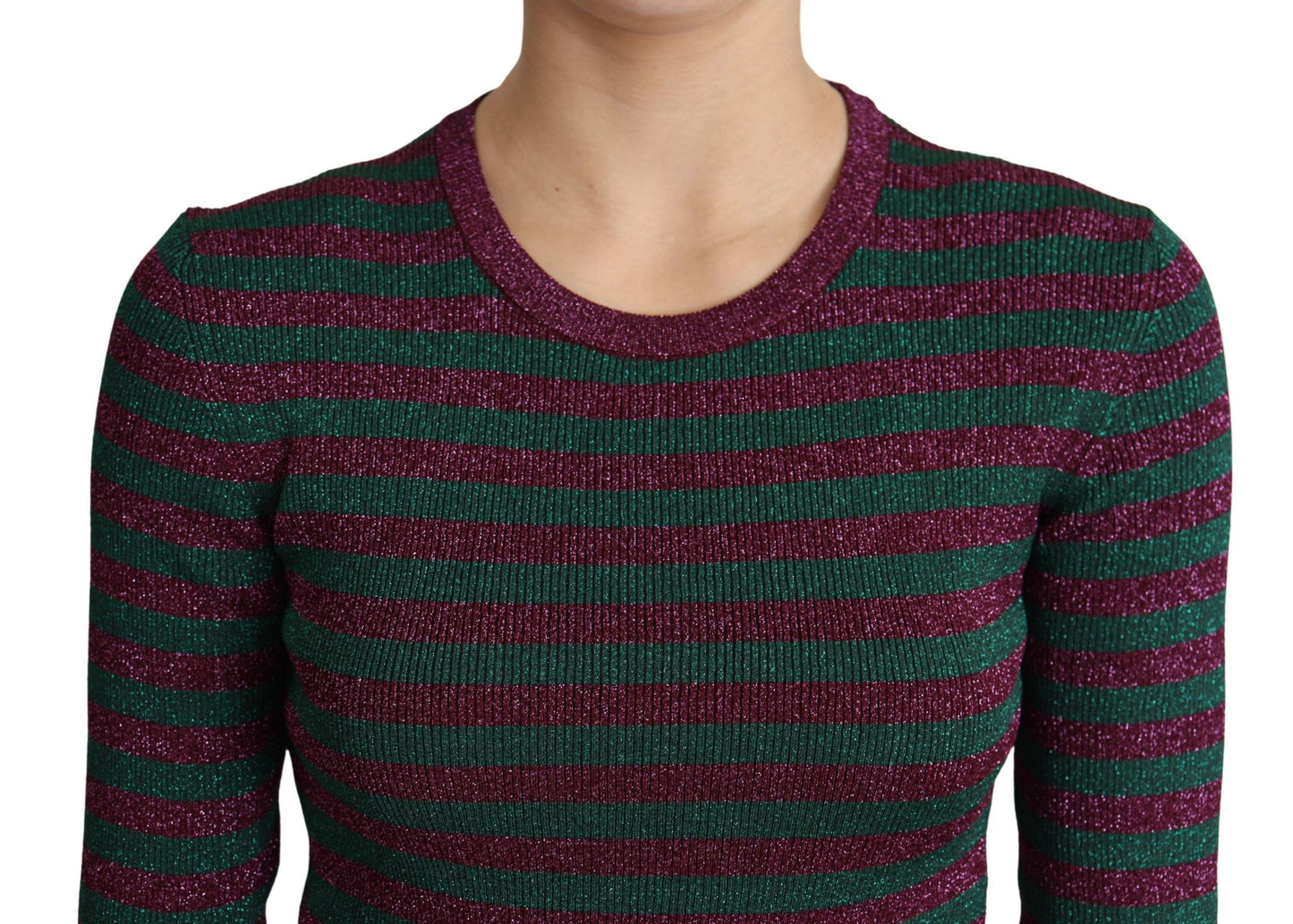 Suéter Dolce & Gabbana de cuello redondo con rayas multicolores