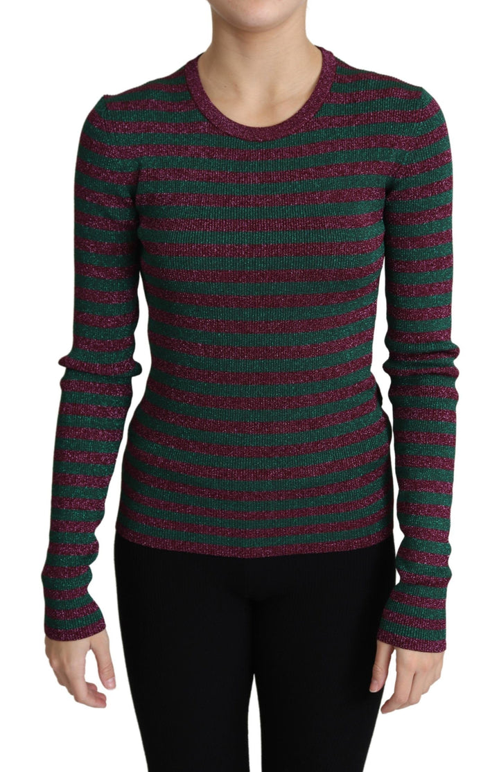 Suéter Dolce & Gabbana de cuello redondo con rayas multicolores