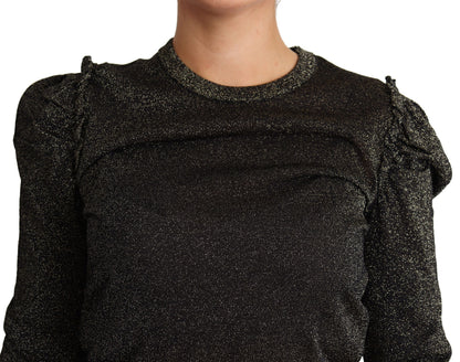 Pull court Dolce & Gabbana noir doré pour femme