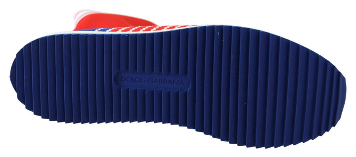 Dolce & Gabbana Zapatillas Sorrento con logo azul rojo calcetines