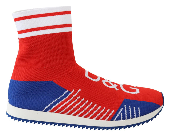 Dolce & Gabbana Zapatillas Sorrento con logo azul rojo calcetines