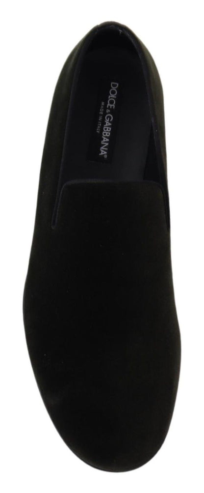 Mocassins pour homme Dolce & Gabbana en velours vert