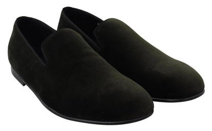 Mocassins pour homme Dolce & Gabbana en velours vert