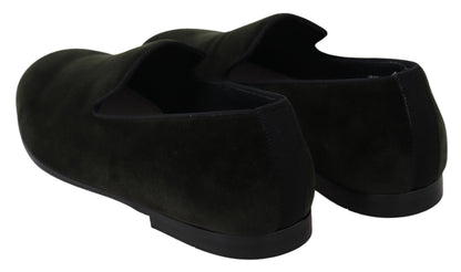 Mocassins pour homme Dolce & Gabbana en velours vert