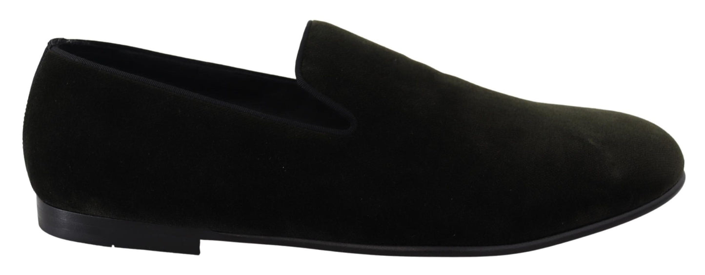 Mocassins pour homme Dolce & Gabbana en velours vert