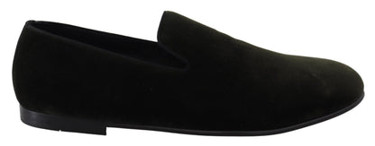 Mocassins pour homme Dolce & Gabbana en velours vert