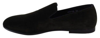 Mocassins pour homme Dolce & Gabbana en velours vert