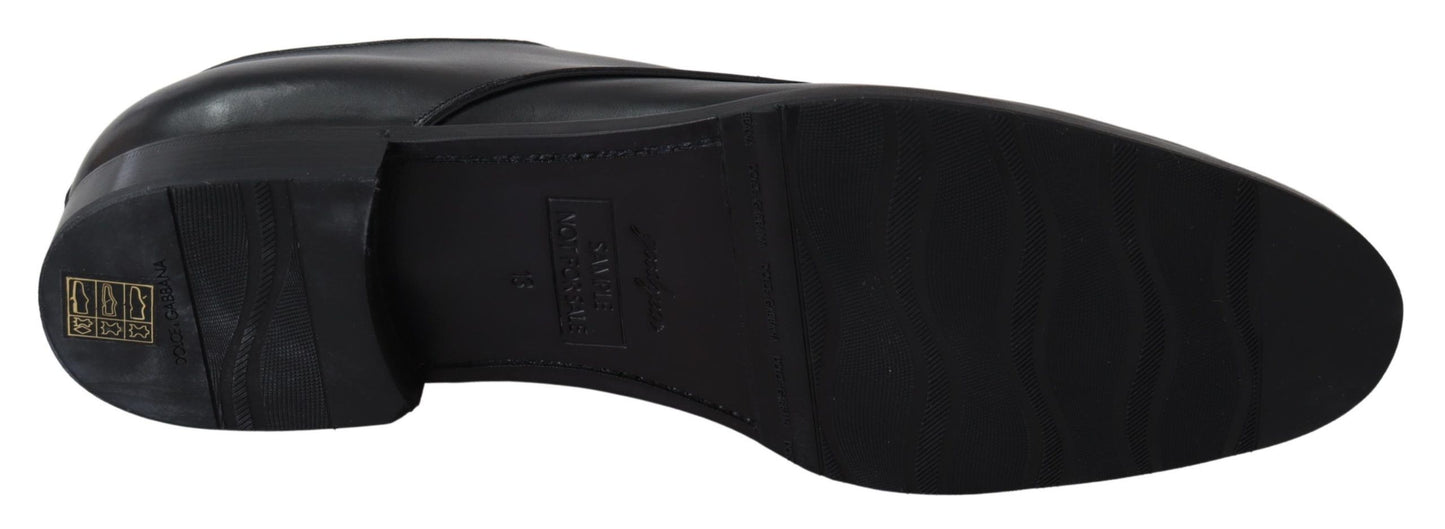 Chaussures Dolce & Gabbana SARTORIA faites à la main en cuir noir