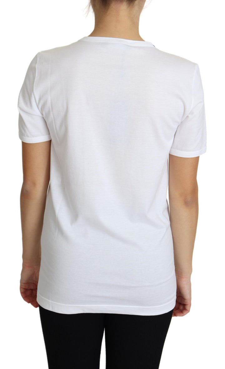Camiseta Dolce & Gabbana Blanca San Valentino Corazones Cristales