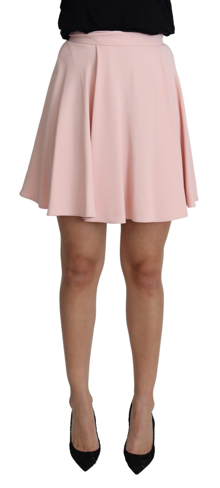 Dolce & Gabbana Mini de Rayón Rosa con Pliegues y Vuelo