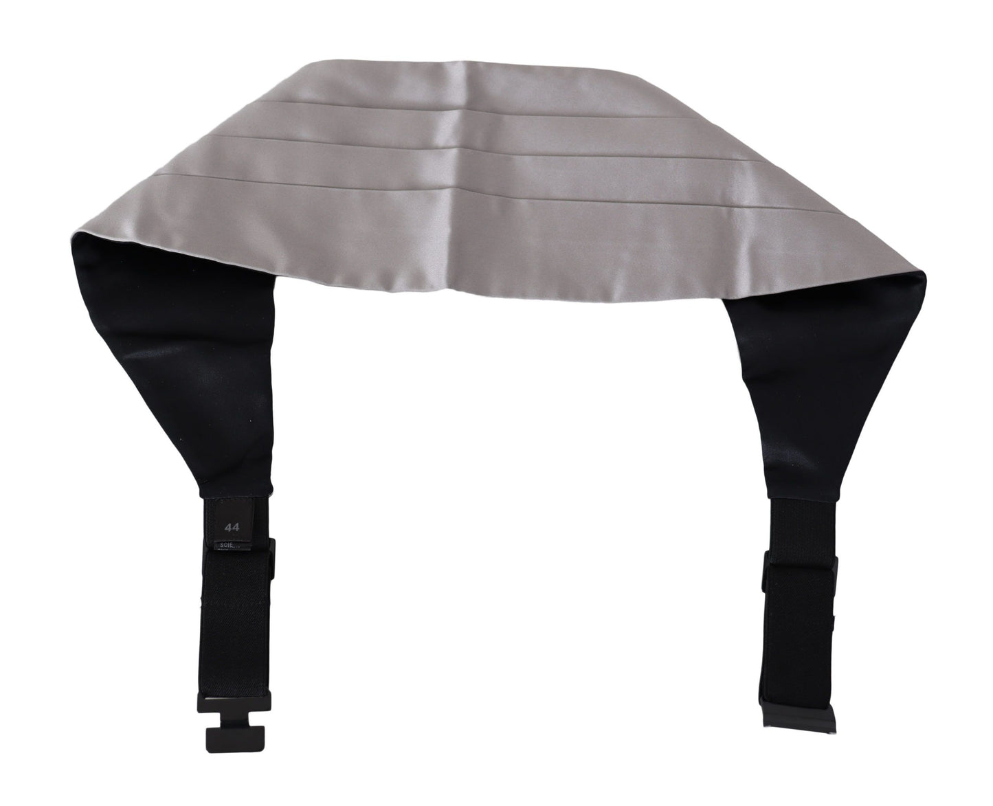 Dolce & Gabbana Cordon de taille gris pour homme, 100 % soie, Cummerbund