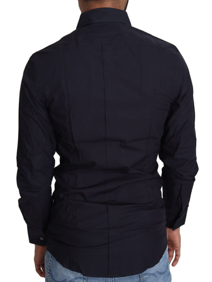 Chemise habillée Dolce & Gabbana en coton bleu marine