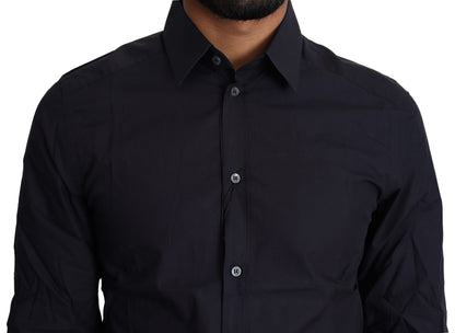 Chemise habillée Dolce & Gabbana en coton bleu marine