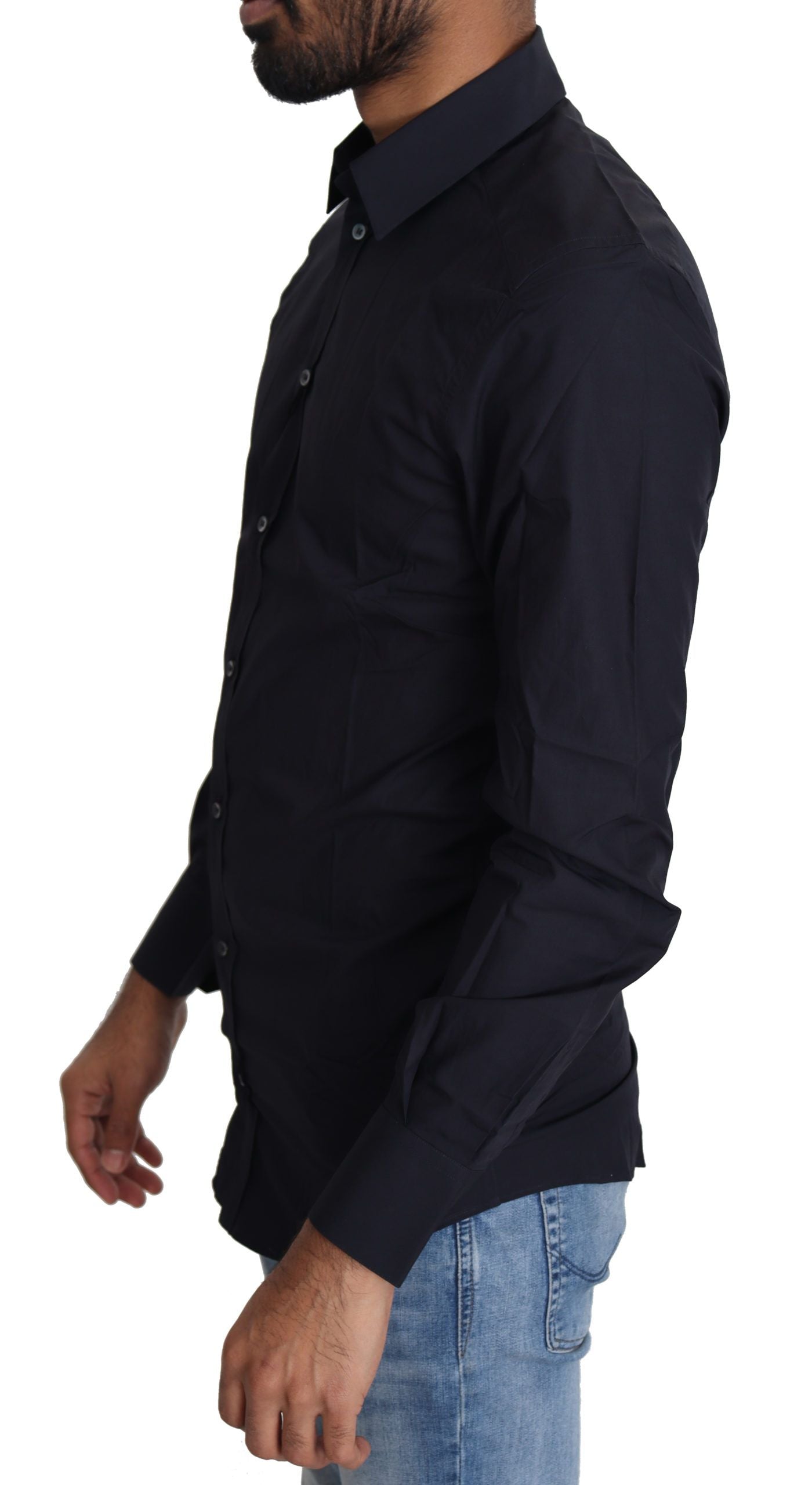 Chemise habillée Dolce & Gabbana en coton bleu marine
