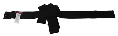 Ceinture large SARTORIA Dolce & Gabbana ornée d'une broche en cristal noire