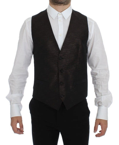 Gilet sans manches Dolce & Gabbana en laine noire avec logo