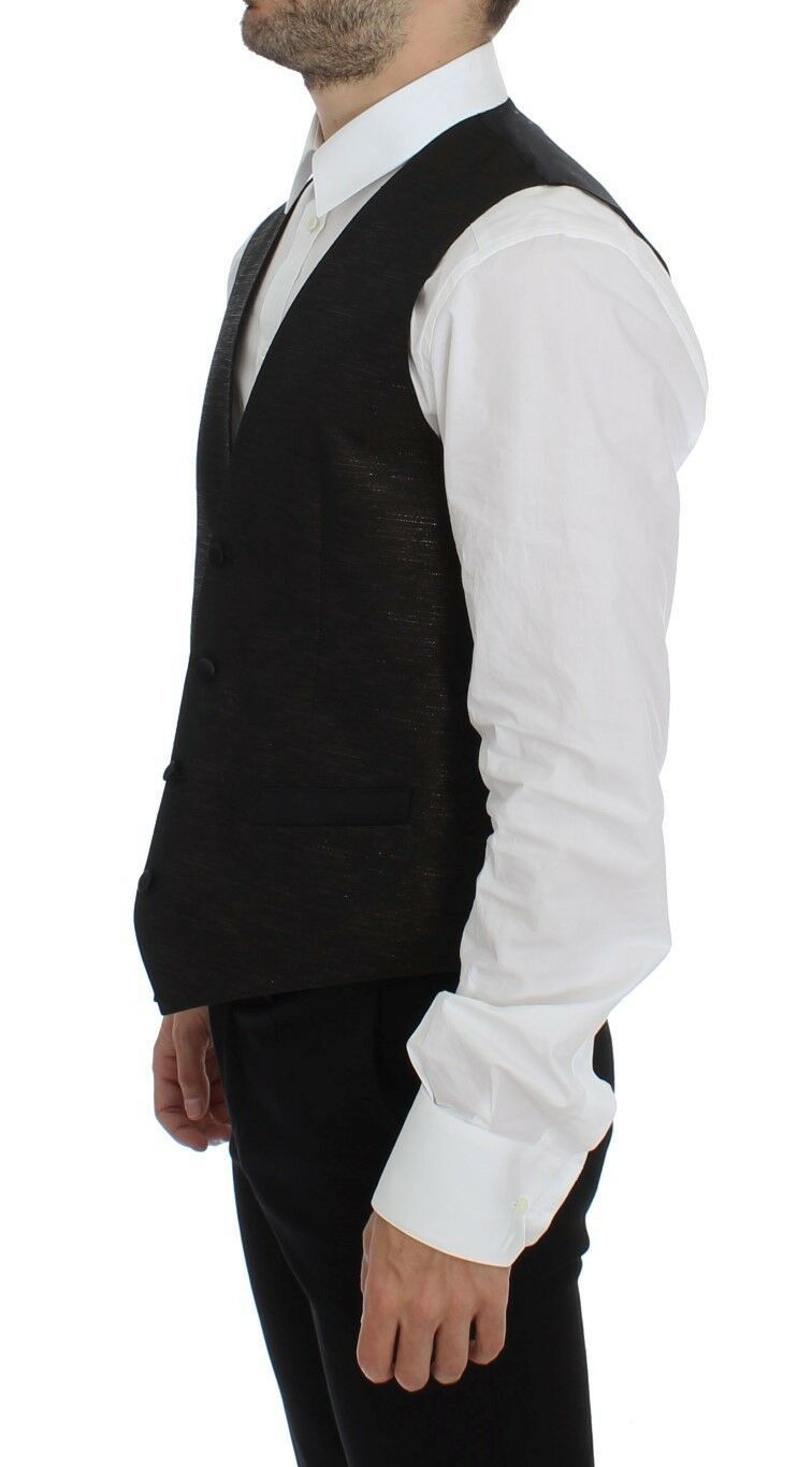 Gilet sans manches Dolce & Gabbana en laine noire avec logo