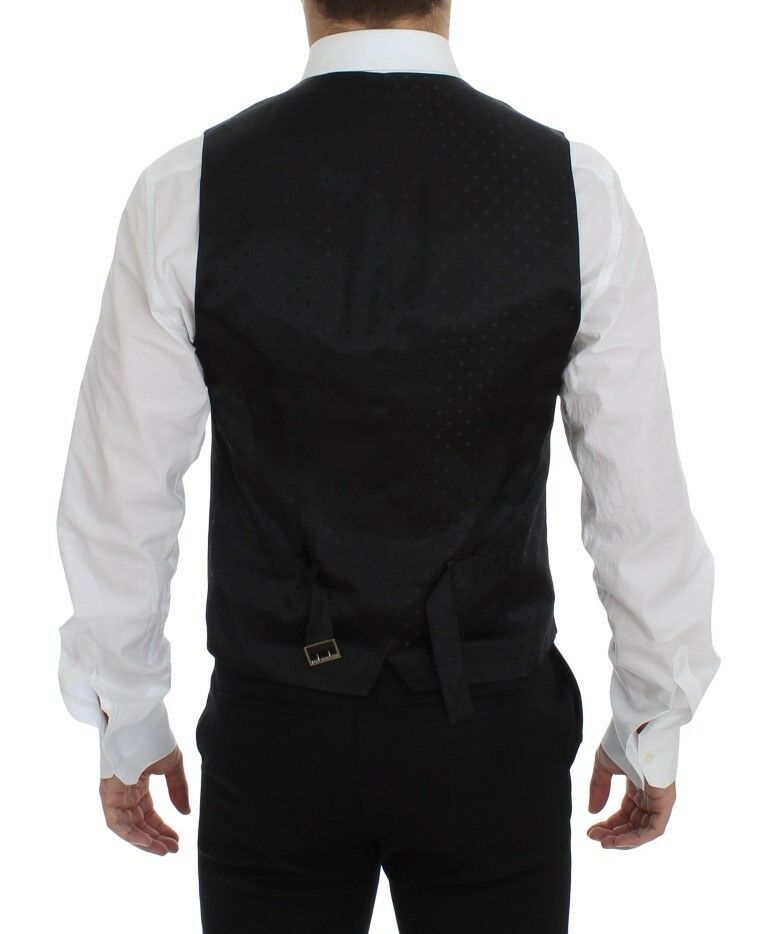 Gilet sans manches Dolce & Gabbana en laine noire avec logo