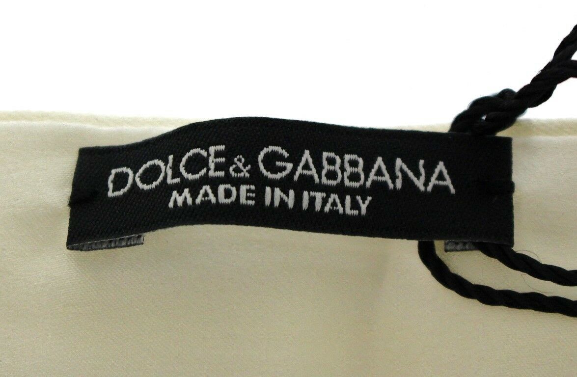 Ceinture de smoking en soie blanche Dolce & Gabbana