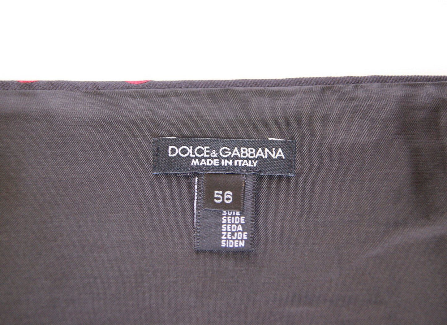Ceinture de smoking cummerbund noire Dolce & Gabbana