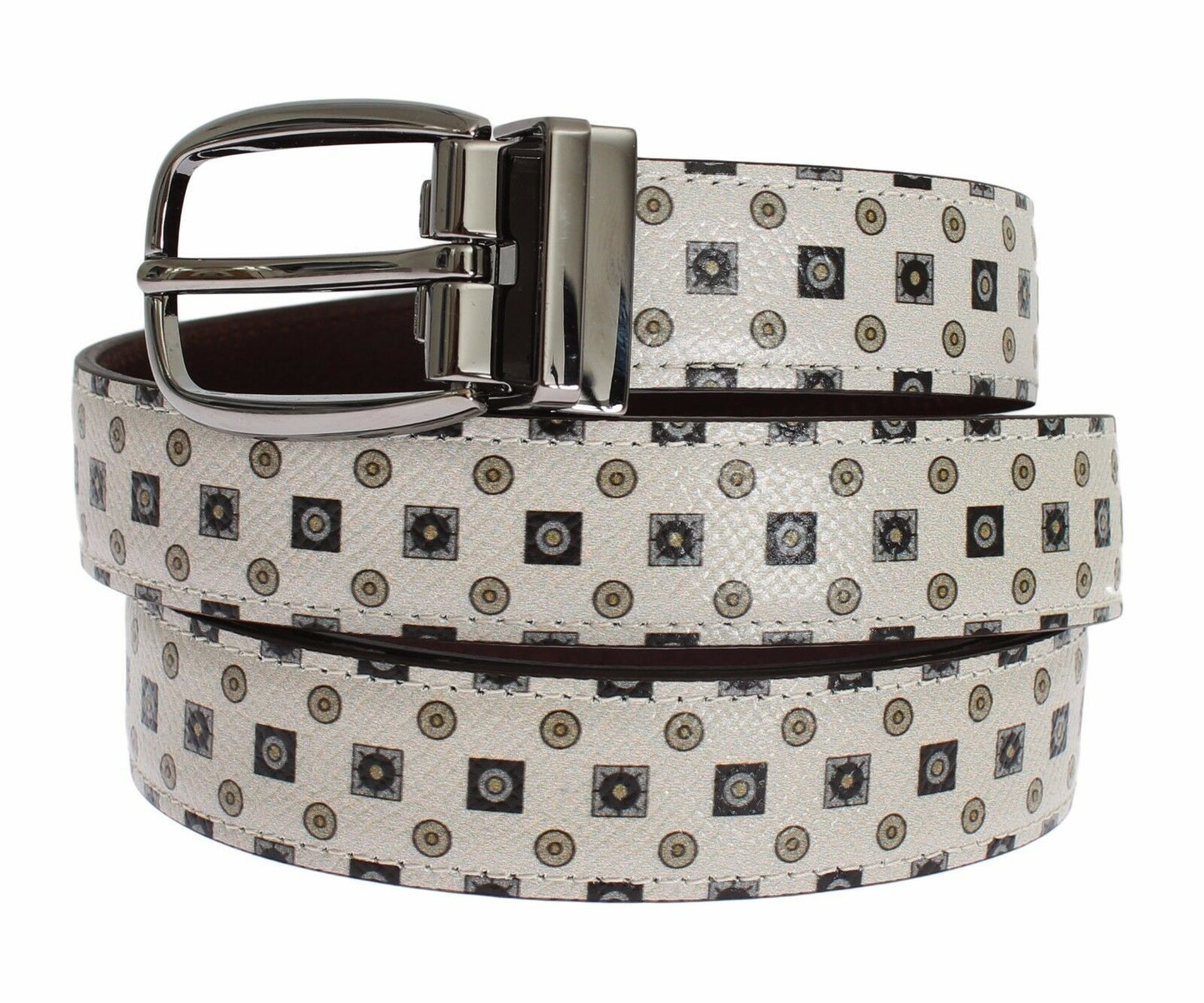 Coffret Cadeau Ceinture en Cuir pour Homme Dolce & Gabbana avec Nœud Papillon en Soie Blanche