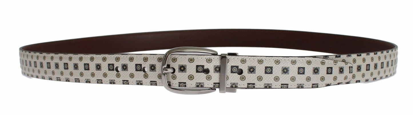 Coffret Cadeau Ceinture en Cuir pour Homme Dolce & Gabbana avec Nœud Papillon en Soie Blanche