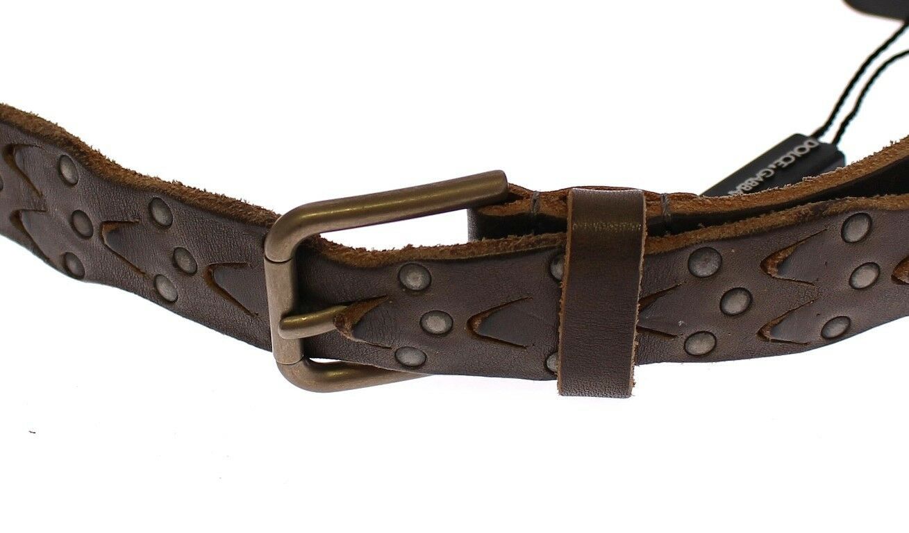 Ceinture Dolce & Gabbana en Cuir Marron à Logo