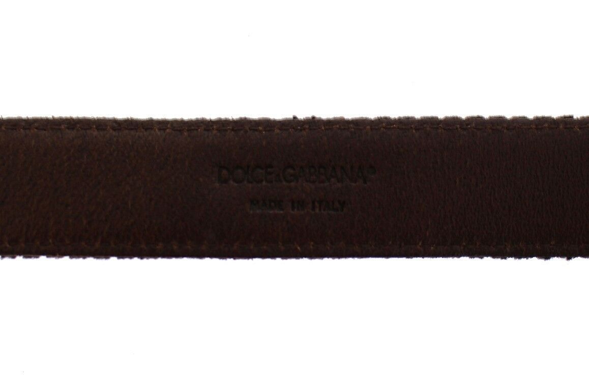 Ceinture Dolce & Gabbana en Cuir Marron à Logo