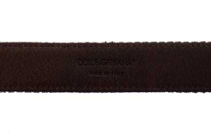 Ceinture Dolce & Gabbana en Cuir Marron à Logo