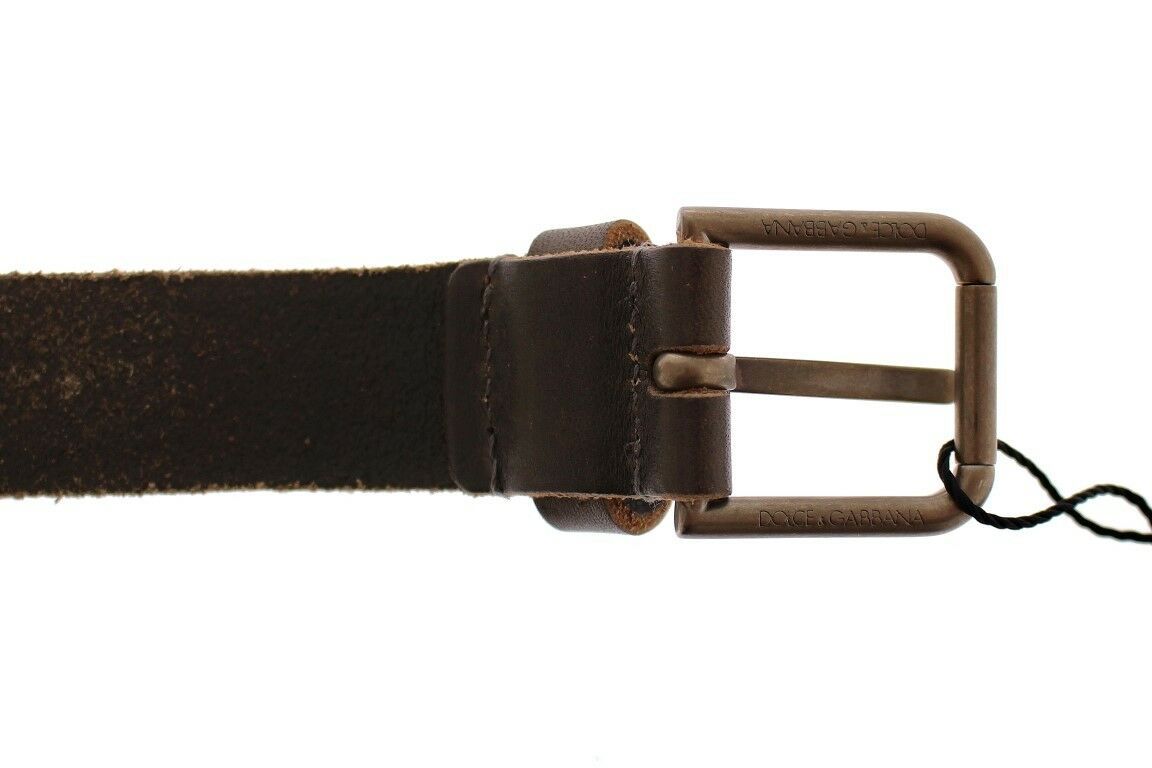 Ceinture Dolce & Gabbana en Cuir Marron à Logo